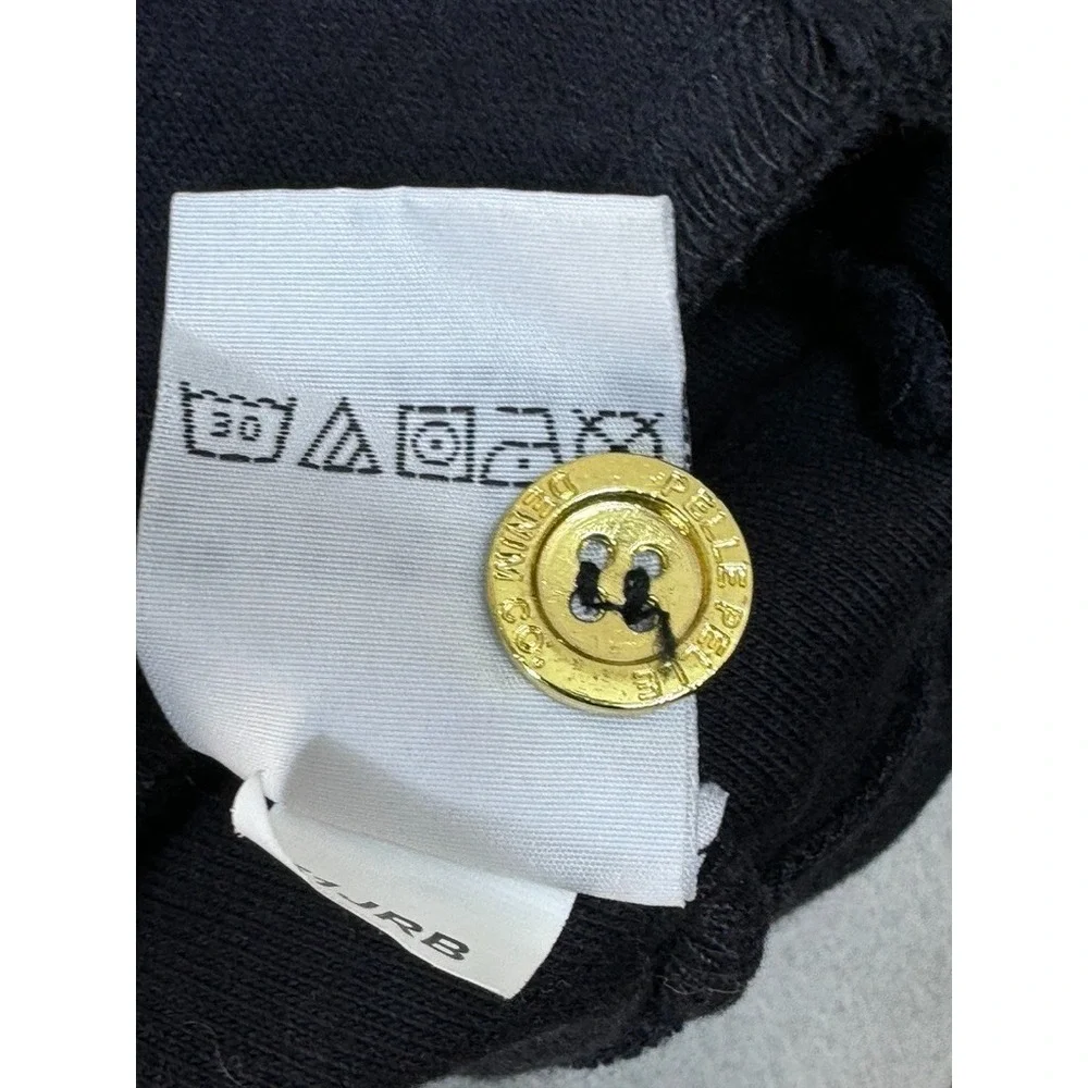 Pelle Pelle Cardigan Sweater Jacket 4XL Black Y2K Streetwear Hip‎ Hop Crest Mens